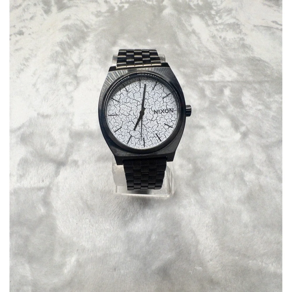 Nixon Minimalist Time Teller Mens 37mm Watch Pavement Dial New Battery